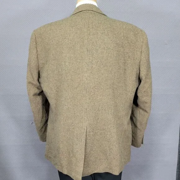 Chereskin Men's Sport Coat Blazer Two Button‎ Brown Camel Hair Size 46R